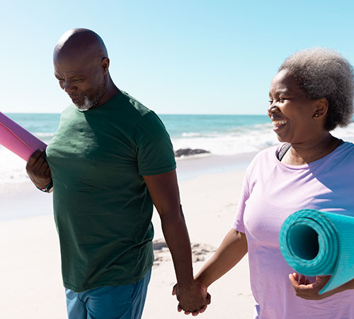 Healthy senior couple